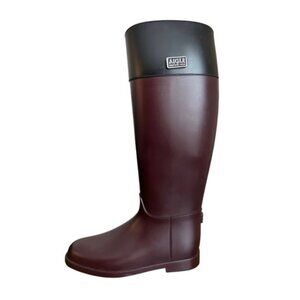 Aigle Tall Burgundy Rubber Boots